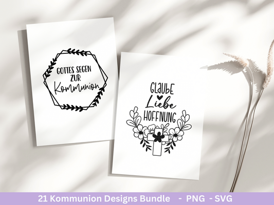 Plotterdatei Kommunion - Kommuniongeschenk - Einladung Kommunion - Laserdatei Kommunion - Kommunion Svg - Kommunion Deko - Taufe Svg Cricut