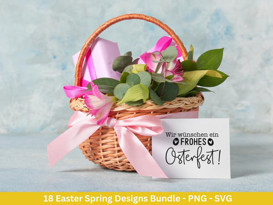 Deutsche Ostern Plotterdatei Bundle svg - Ostern Designs deutsch - Ostern Cricut Silhouette - Ostern Schriftzüge - Digistamp Frohe Ostern - EmidaDesign