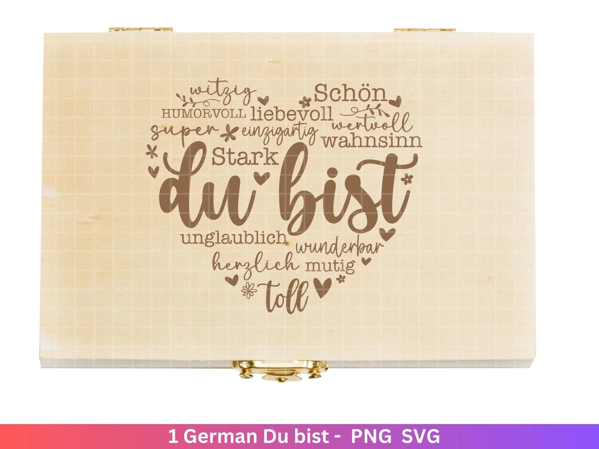 Deutsche Plotterdatei Herz Du bist - Plotterdatei Muttertag svg - Herz svg - Deutsche Sprüche svg - Plotterdatei Geburtstag - Cricut Datei