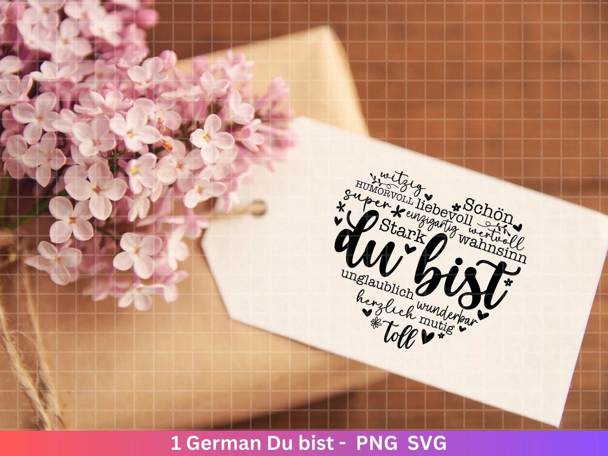 Deutsche Plotterdatei Herz Du bist - Plotterdatei Muttertag svg - Herz svg - Deutsche Sprüche svg - Plotterdatei Geburtstag - Cricut Datei
