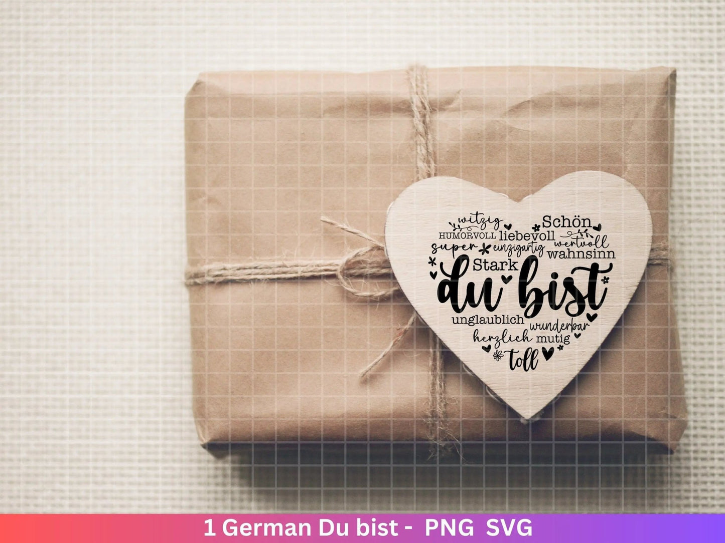 Deutsche Plotterdatei Herz Du bist - Plotterdatei Muttertag svg - Herz svg - Deutsche Sprüche svg - Plotterdatei Geburtstag - Cricut Datei