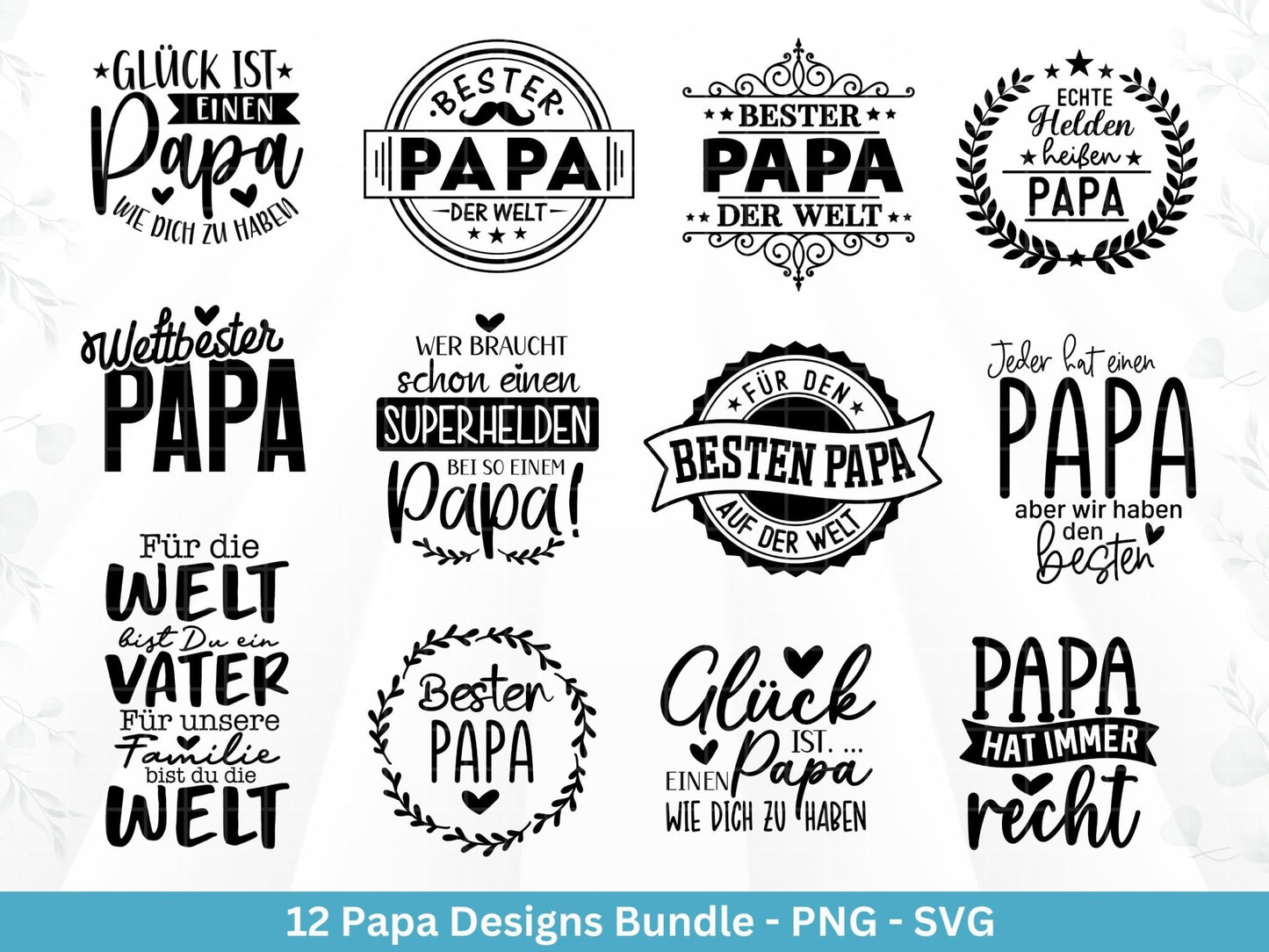 Deutsche Plotterdatei Papa - Vatertagsgeschenk - Papa svg - Deutsche Sprüche Svg - Familie Svg - Cricut svg - Laserdatei Papa - Geschenk Papa - EmidaDesign