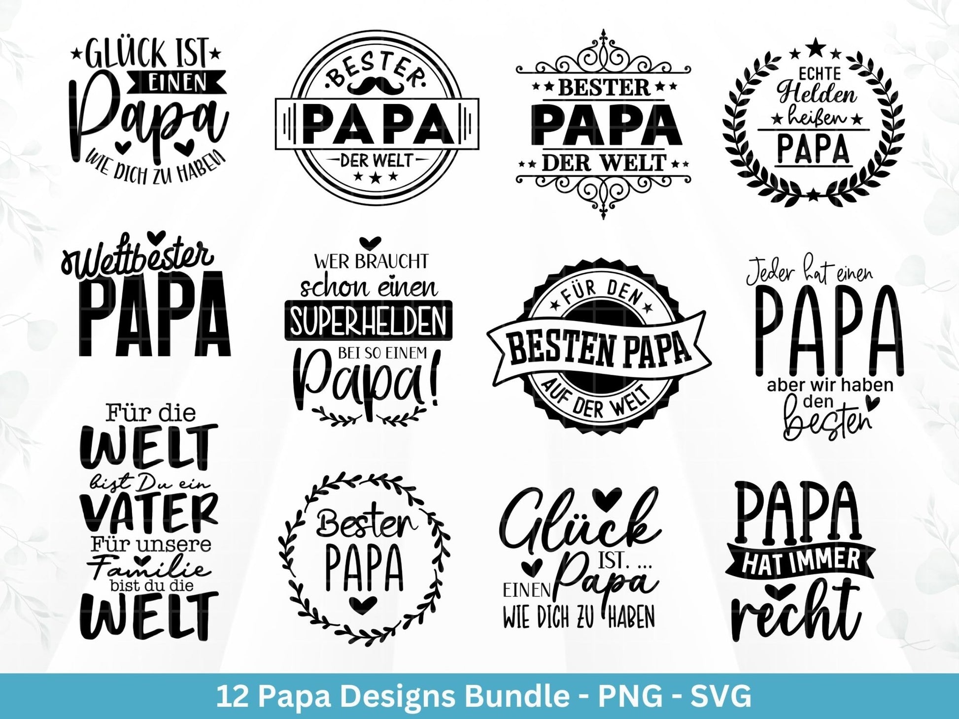 Deutsche Plotterdatei Papa - Vatertagsgeschenk - Papa svg - Deutsche Sprüche Svg - Familie Svg - Cricut svg - Laserdatei Papa - Geschenk Papa - EmidaDesign