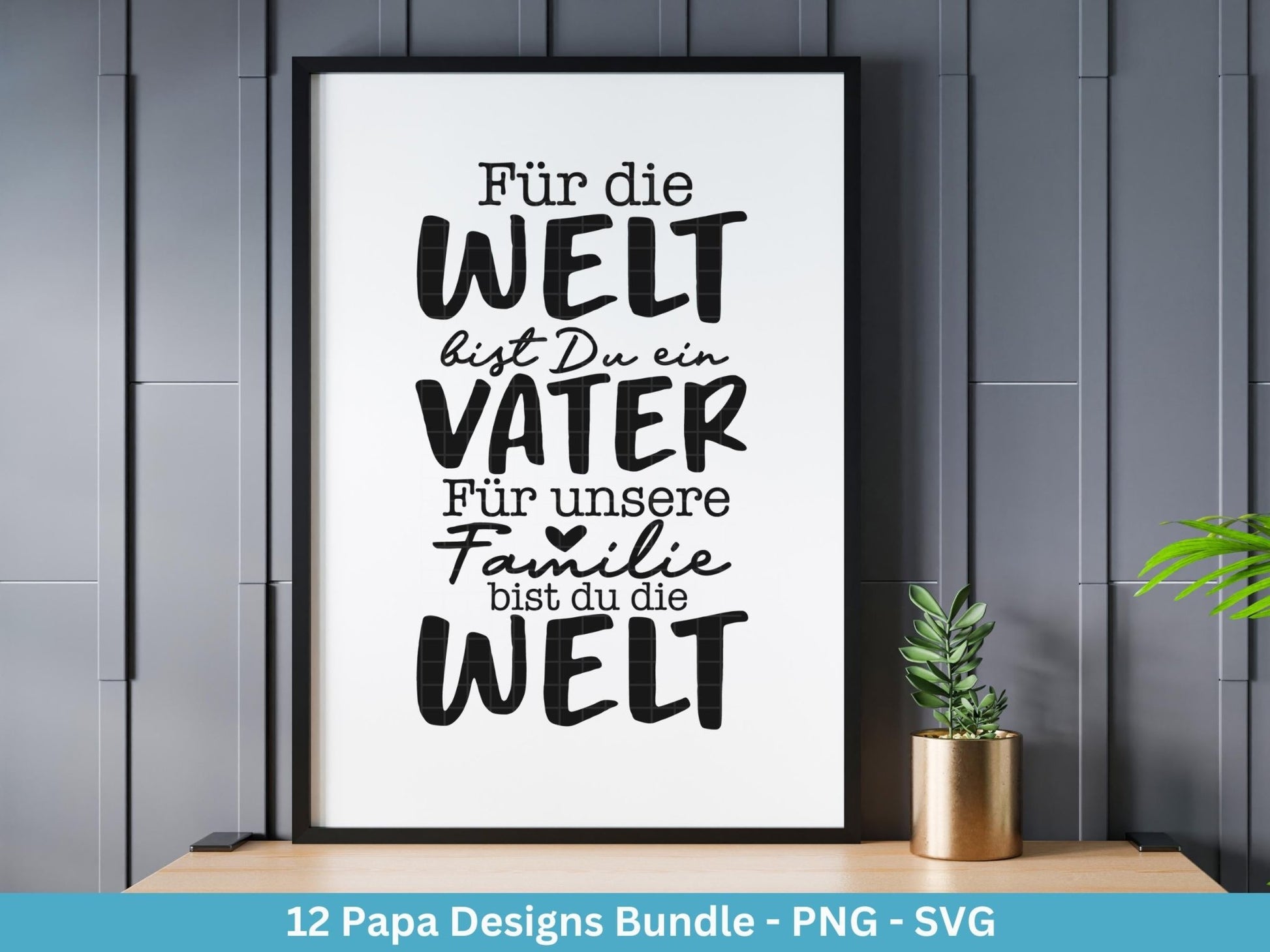 Deutsche Plotterdatei Papa - Vatertagsgeschenk - Papa svg - Deutsche Sprüche Svg - Familie Svg - Cricut svg - Laserdatei Papa - Geschenk Papa - EmidaDesign