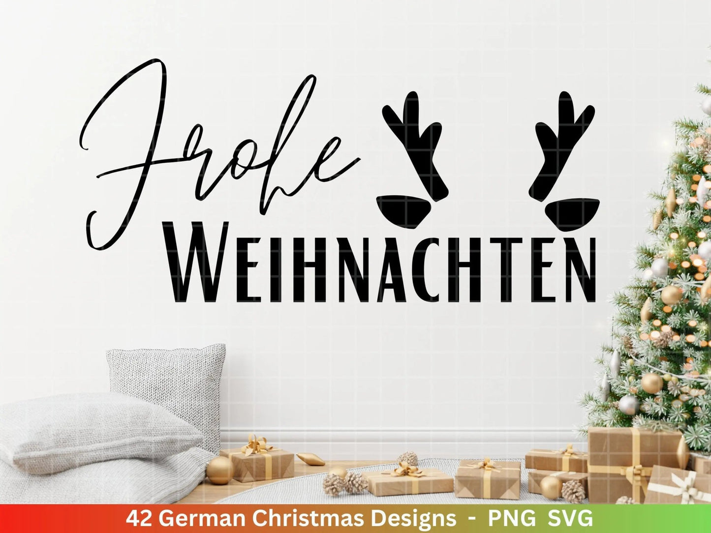 Frohe Weihnachten Plotterdatei Svg Png - Plotterdatei Weihnachten - Schriftzüge Weihnachten deutsch - Silhouette Cricut Download - Ho Ho Ho