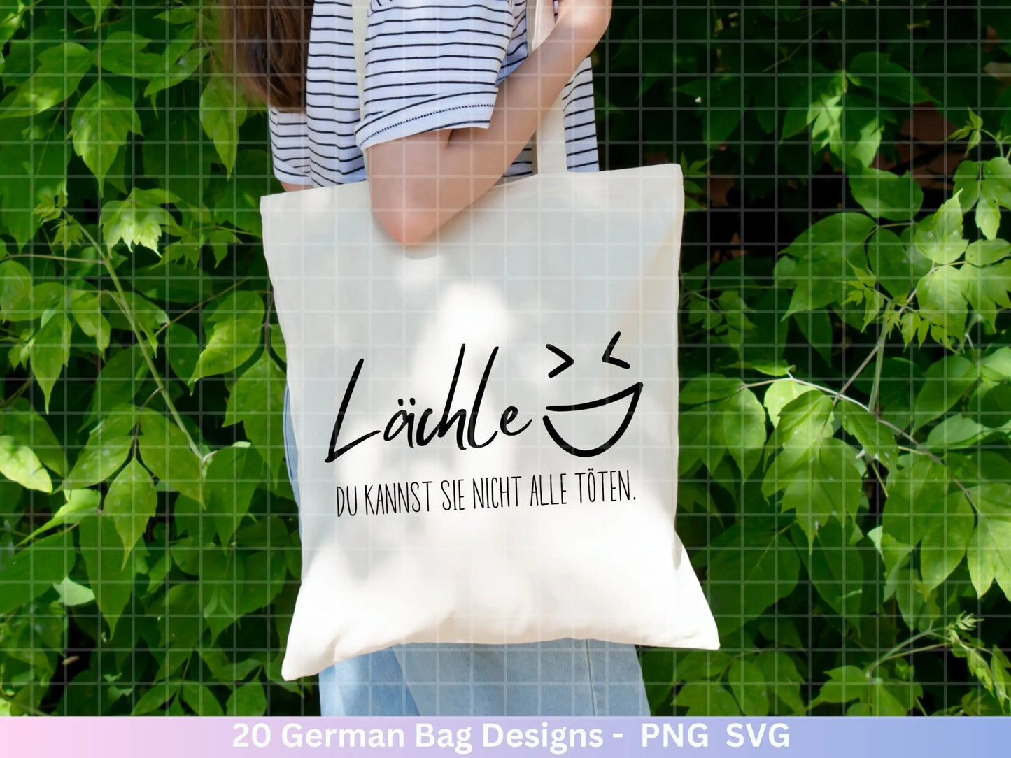 German Sprüche für Beutel Plotterdatei - Taschensprüche Bundle svg - Jutetasche plotten svg - Cricut Silhouette Studio - Eine von den Juten - EmidaDesign
