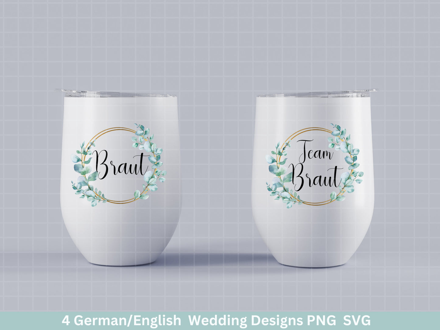 Braut Eucalyptus Kranz svg - Bride Sublimation - Brautfeier - Brautjungfer - JGA - Verlobungsfeier- Floral Braut Shirt Designs - Brautshirt