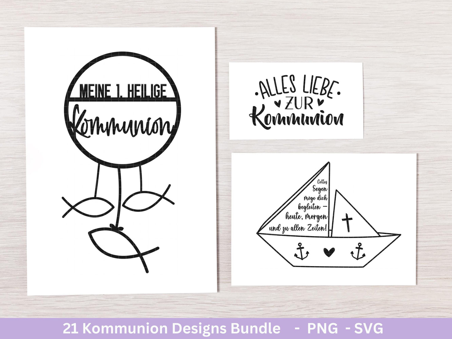 Plotterdatei Kommunion - Kommuniongeschenk - Einladung Kommunion - Laserdatei Kommunion - Kommunion Svg - Kommunion Deko - Taufe Svg Cricut