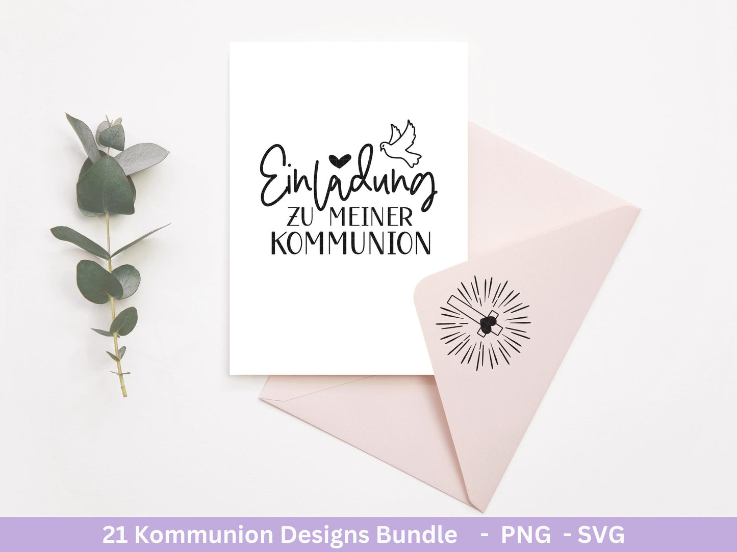 Plotterdatei Kommunion - Kommuniongeschenk - Einladung Kommunion - Laserdatei Kommunion - Kommunion Svg - Kommunion Deko - Taufe Svg Cricut