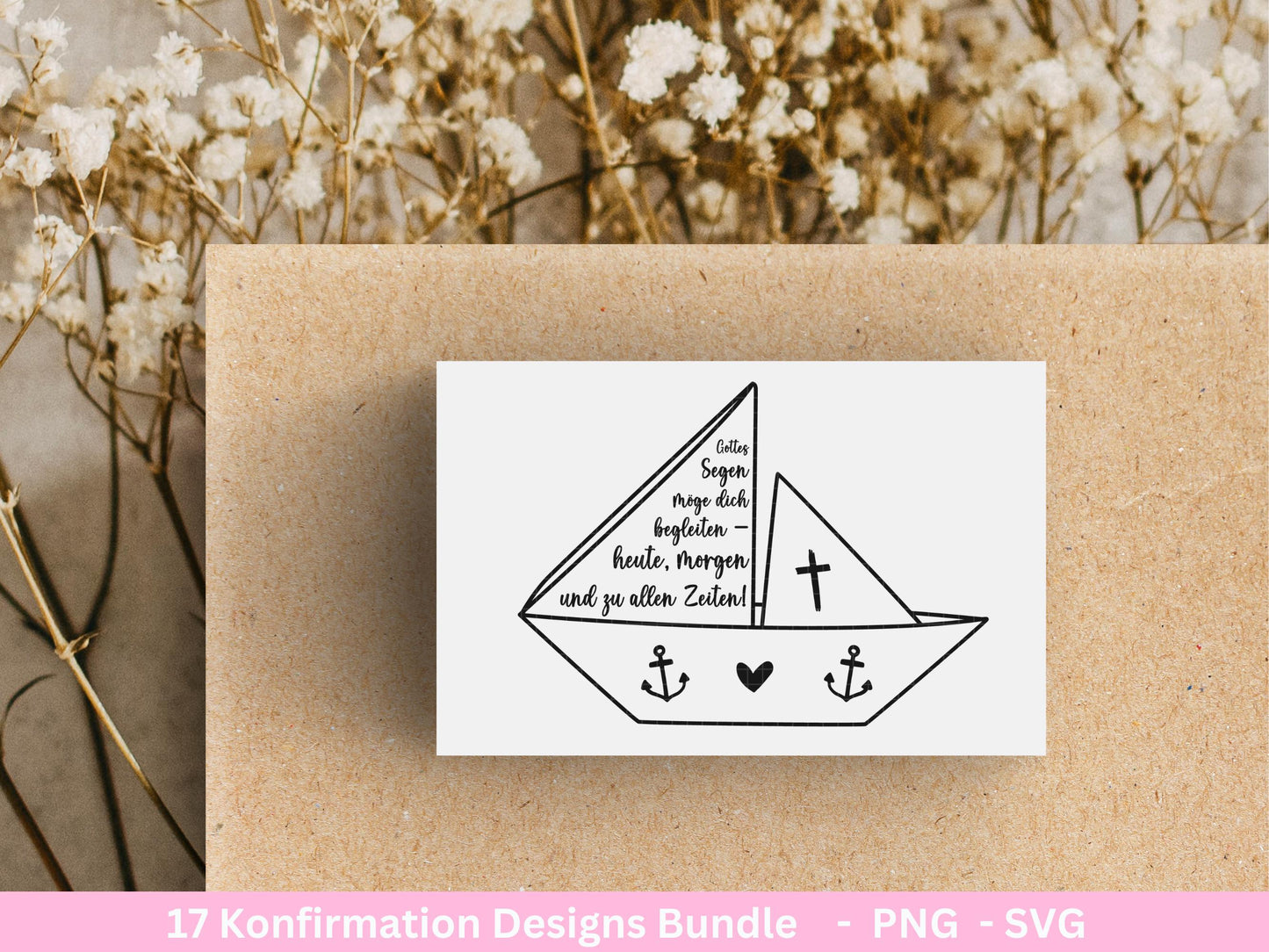 Plotterdatei Konfirmation - Konfirmationsgeschenke - Einladung Konfirmation - Laserdatei Konfirmation - Konfirmation Svg - Konfirmation Deko