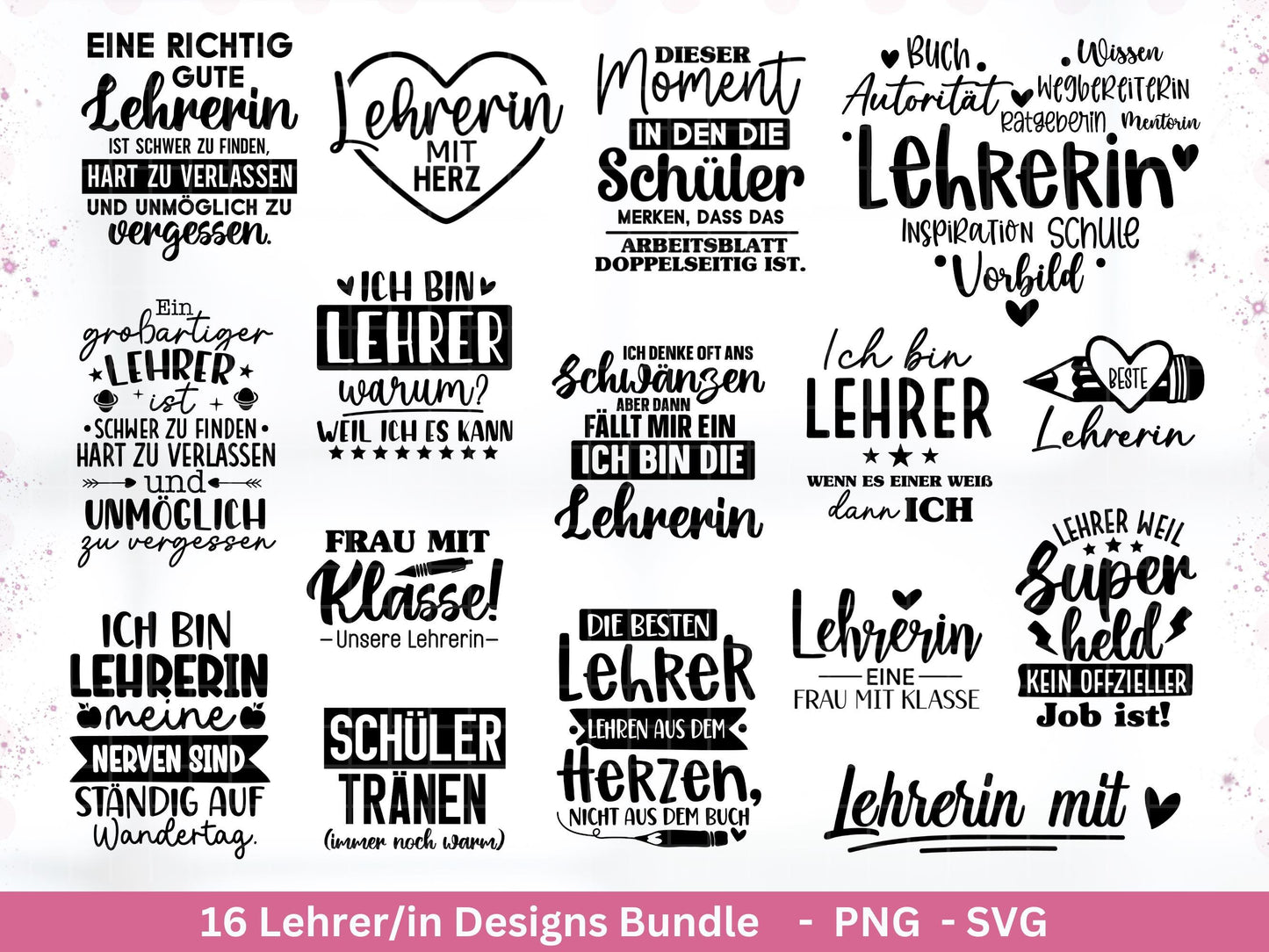 Plotterdatei Lehrerin- Lehrerin Svg – Geschenk Lehrer – Herz Svg – Lehrerin Herz – Deutsche Sprüche Svg – Geschenk Lehrerin – Laserdatei Svg