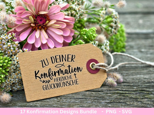 Plotterdatei Konfirmation - Konfirmationsgeschenke - Einladung Konfirmation - Laserdatei Konfirmation - Konfirmation Svg - Konfirmation Deko