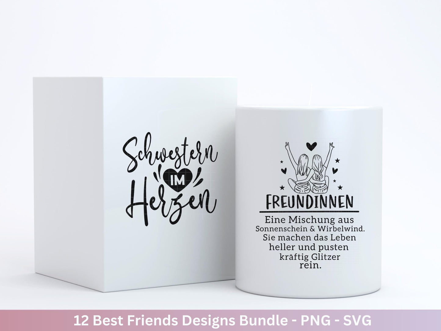 Deutsche Plotterdatei Beste Freundin- Geschenk Freundin - Laserdatei - Schwester Svg - Freundschaftssprüche - Freundschaft Svg - Cricut Svg