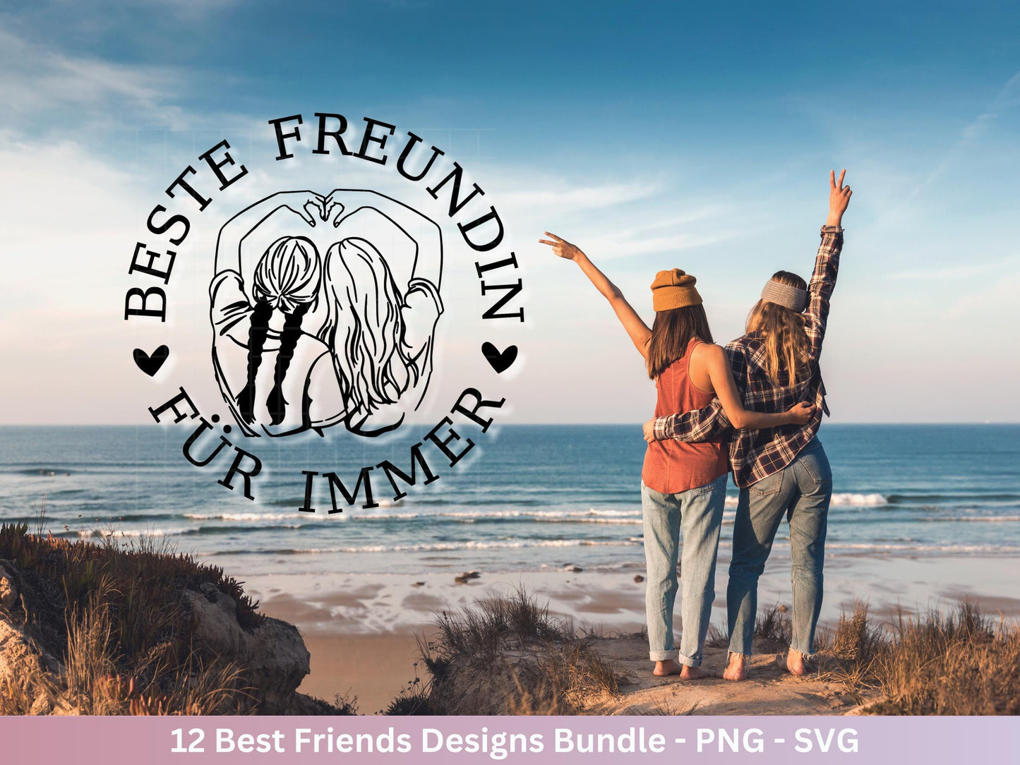 Deutsche Plotterdatei Beste Freundin- Geschenk Freundin - Laserdatei - Schwester Svg - Freundschaftssprüche - Freundschaft Svg - Cricut Svg