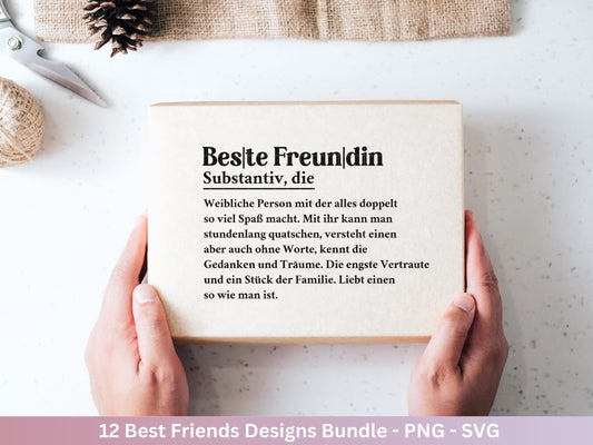 Deutsche Plotterdatei Beste Freundin- Geschenk Freundin - Laserdatei - Schwester Svg - Freundschaftssprüche - Freundschaft Svg - Cricut Svg