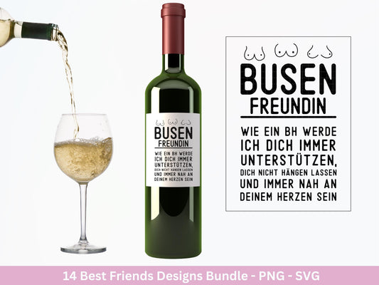 Deutsche Plotterdatei Beste Freundin- Busenfreundin Svg - Geschenk Freundin - Schwester Svg - Freundschaftssprüche - Freundschaft Svg