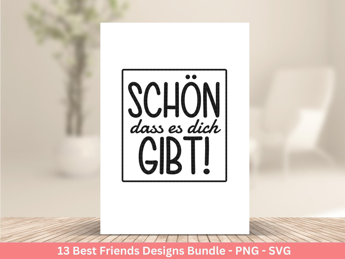 Deutsche Plotterdatei Beste Freundin - Geschenk Freundin - Laserdatei - Schwester Svg - Freundschaftssprüche - Freundschaft Svg - Cricut Svg