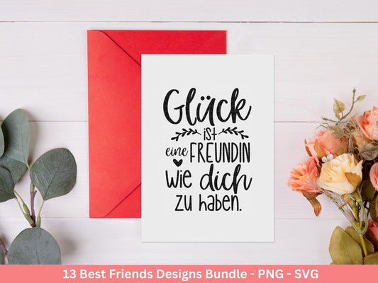 Deutsche Plotterdatei Beste Freundin - Geschenk Freundin - Laserdatei - Schwester Svg - Freundschaftssprüche - Freundschaft Svg - Cricut Svg