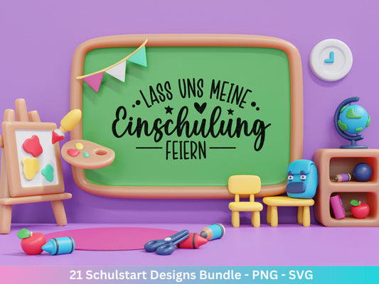 Deutsche Plotterdatei Einschulung svg png - Schulstart svg - Schulanfang Sprüche - Cricut Silhouette - Einschulung Geschenk Schulanfang png