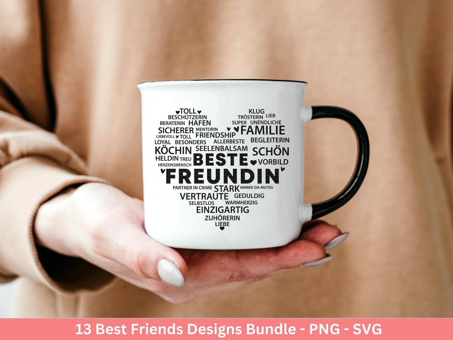 Deutsche Plotterdatei Beste Freundin - Geschenk Freundin - Laserdatei - Schwester Svg - Freundschaftssprüche - Freundschaft Svg - Cricut Svg