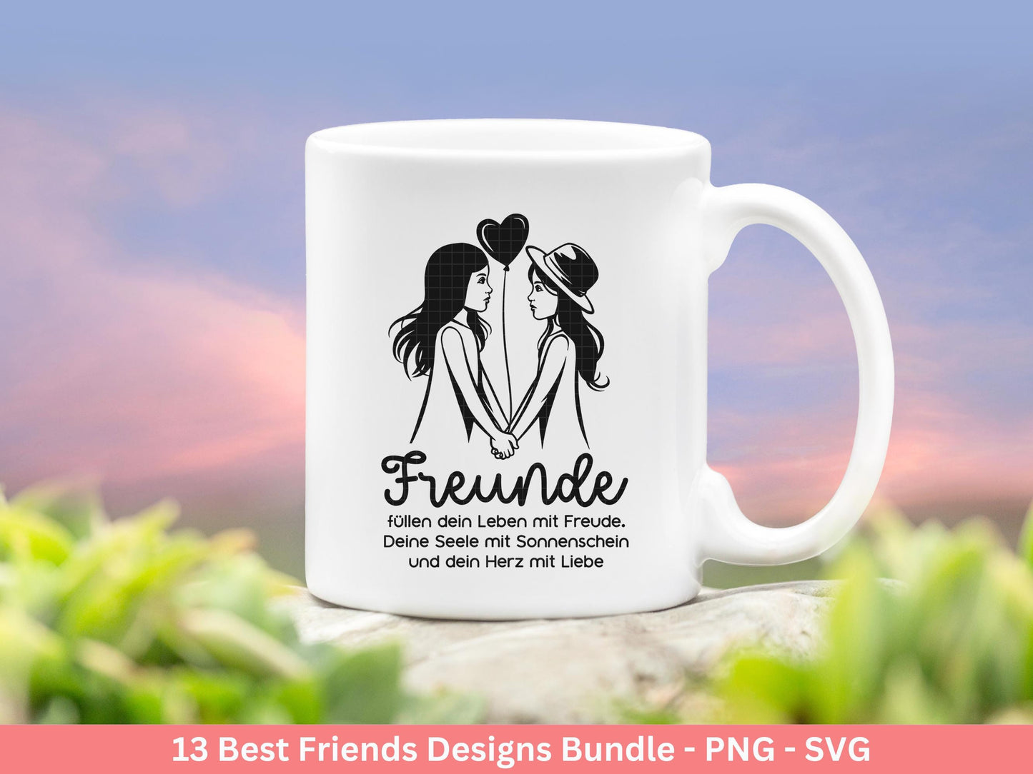 Deutsche Plotterdatei Beste Freundin - Geschenk Freundin - Laserdatei - Schwester Svg - Freundschaftssprüche - Freundschaft Svg - Cricut Svg