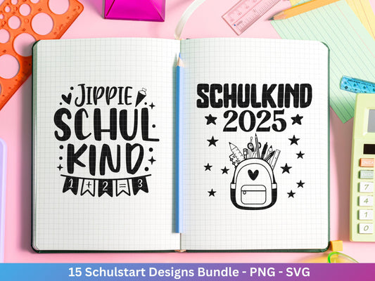 Deutsche Plotterdatei Einschulung svg png - Schulstart svg - Schulanfang Sprüche - Cricut Silhouette - Einschulung Geschenk Schulanfang png