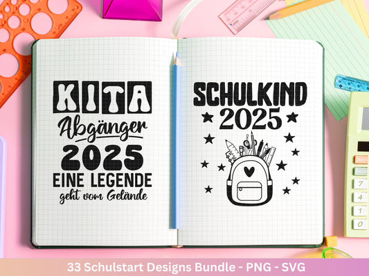 Deutsche Plotterdatei Einschulung svg png - Schulstart svg - Schulanfang Sprüche - Cricut Silhouette - Einschulung Geschenk Schulanfang png