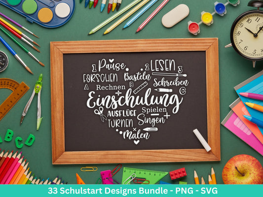 Deutsche Plotterdatei Einschulung svg png - Schulstart svg - Schulanfang Sprüche - Cricut Silhouette - Einschulung Geschenk Schulanfang png