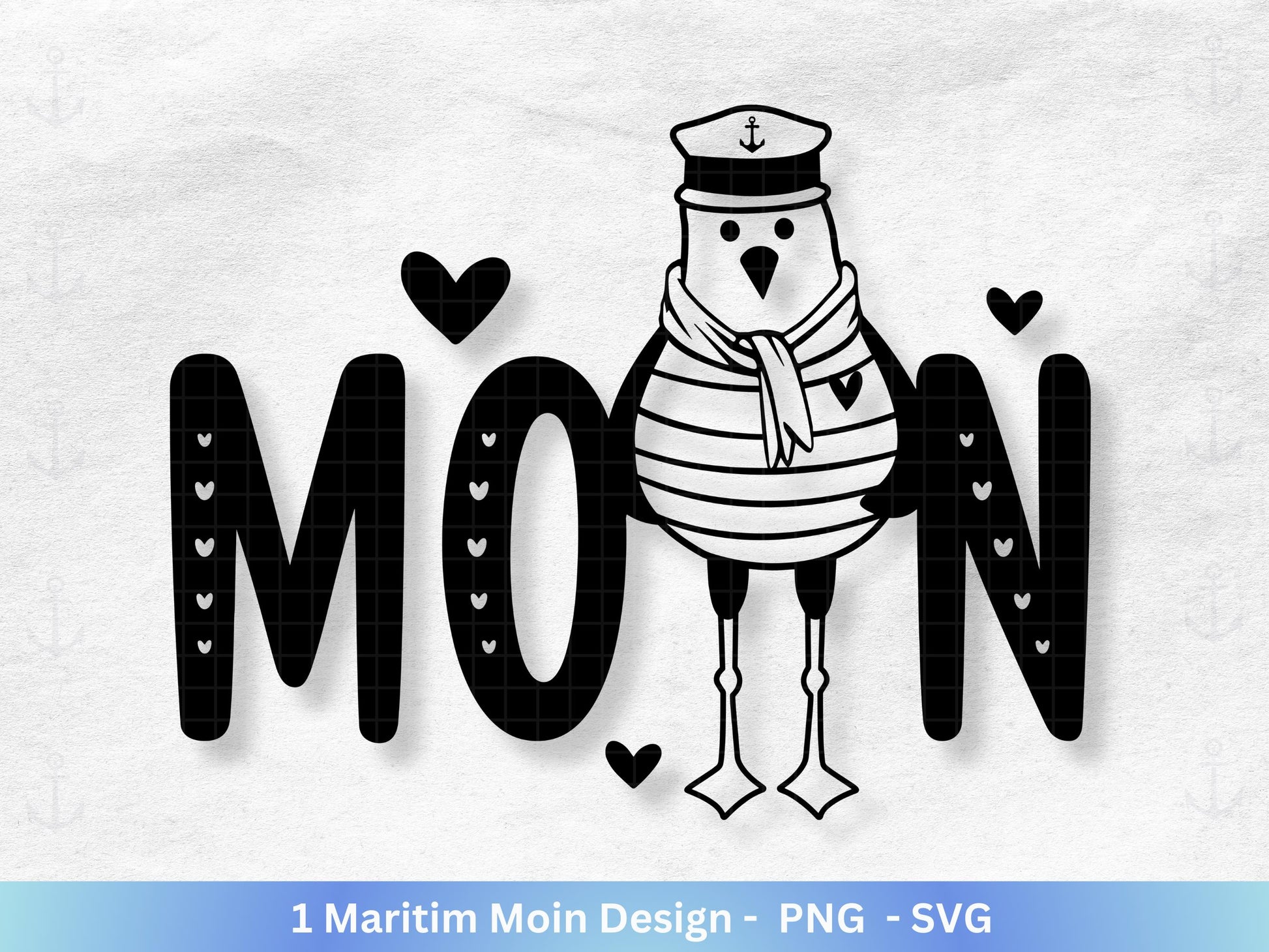 Deutsche Moin Plotterdatei - Maritim svg - Nautical Clipart - Möwen svg - Wilkommen im Norden svg - Cricut SVG - Laserdatei Möwe - Moin SVG
