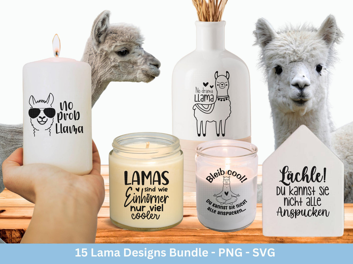Plotterdatei Lama - No Drama Lama SVG - Lama SVG - Lächle Du kannst die nicht alle anspucken - Laserdatei Lama - Lustiges Lama SVG - Cricut