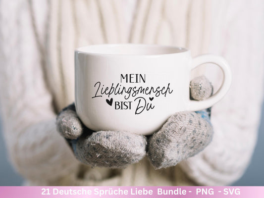 Plotterdatei Liebe - Lieblingsmensch - Herz SVG - Beste Freundin - Liebe svg - Deutsche Sprüche - Valentinstag - Laserdatei Ich liebe dich