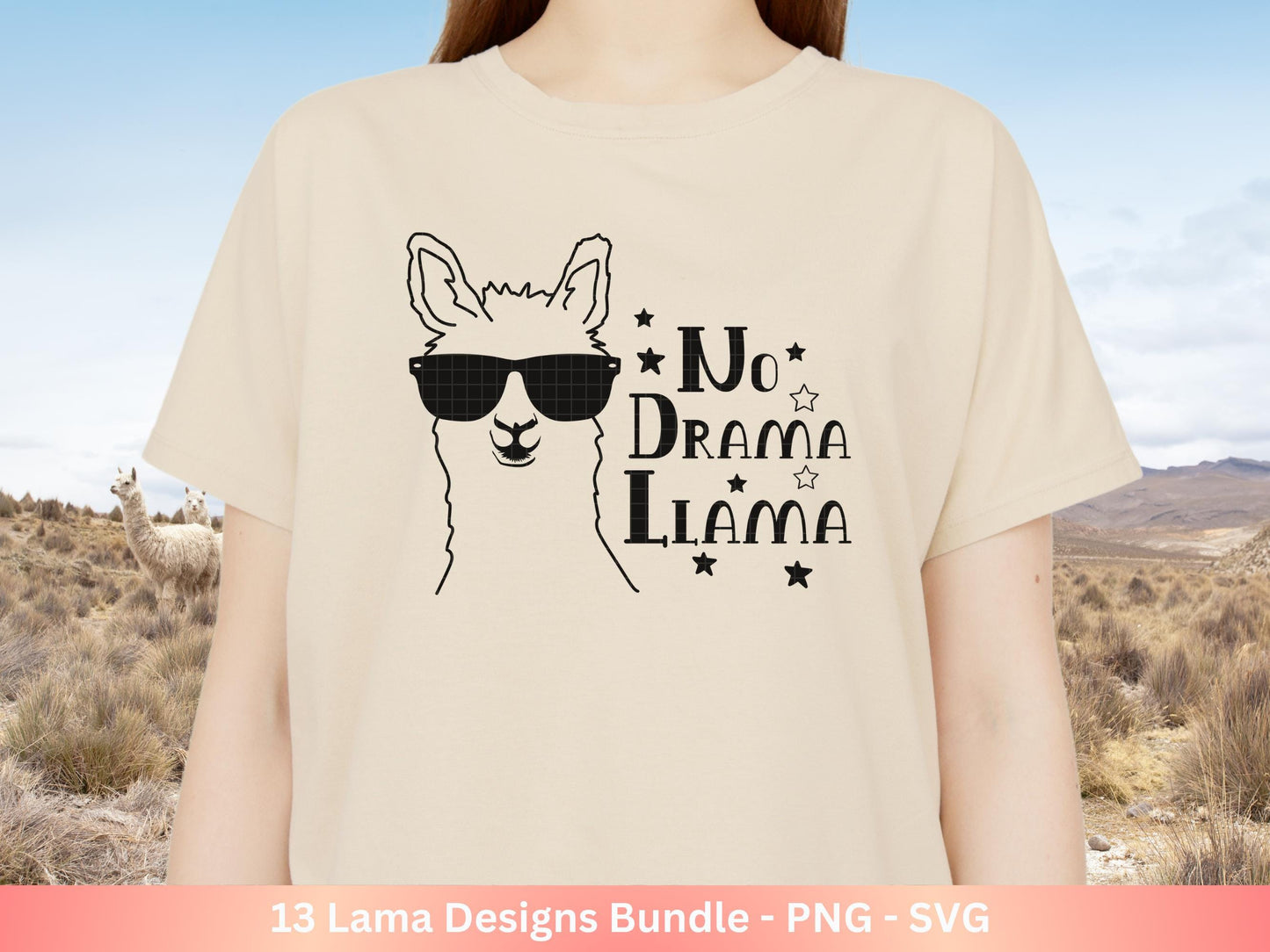Plotterdatei Lama - No Drama Lama SVG - Lama SVG - Lächle Du kannst die nicht alle anspucken - Laserdatei Lama - Lustiges Lama SVG - Cricut