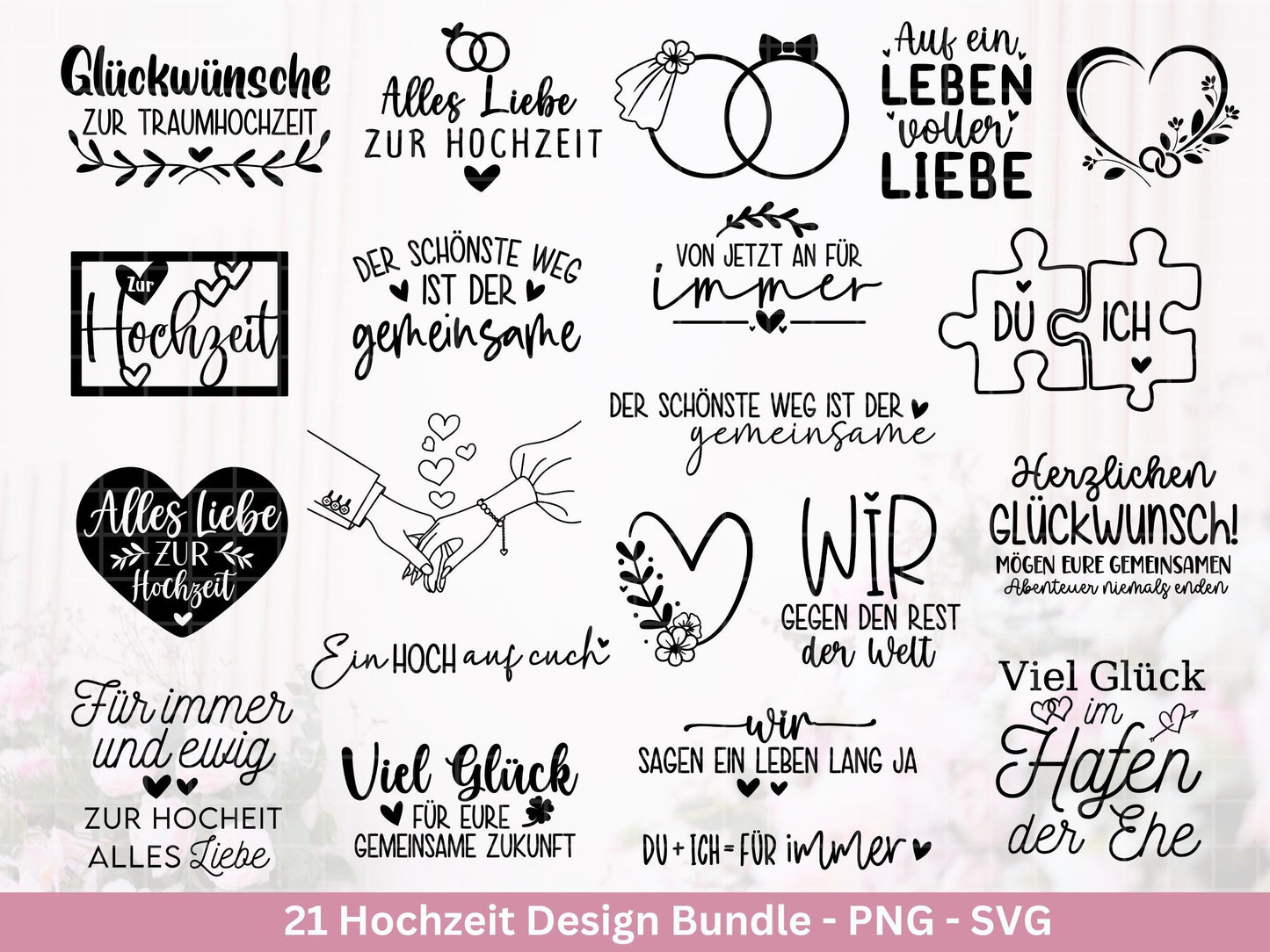 Plotterdatei Hochzeit - Hochzeitsgeschenk - Hochzeit SVG - Hochzeitskerzen - Liebe svg - Geschenk zur Hochzeit - Laserdatei - Braut Svg