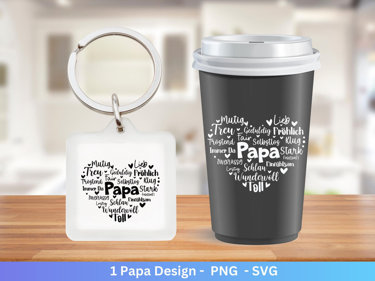 Plotterdatei Papa- Herz Svg - Vatertagsgeschenk - Papa Svg - Deutsche Sprüche Svg - Familie Svg - Laserdatei Papa - Geschenk Papa - Cricut
