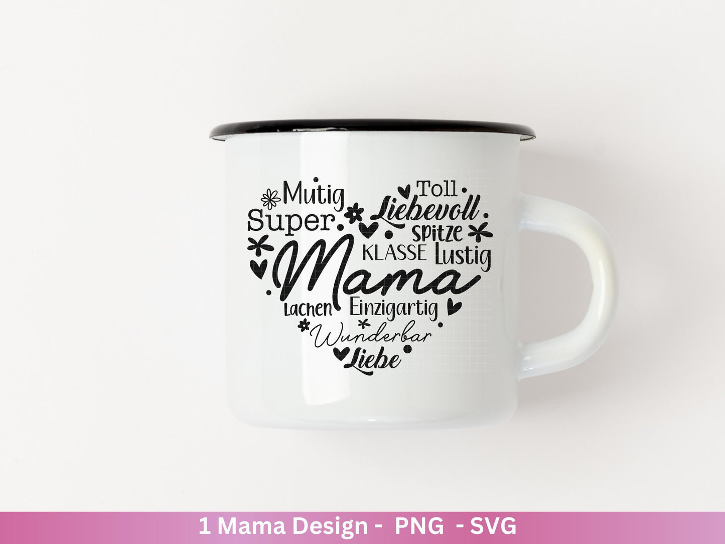 Plotterdatei Mama - Muttertag Svg - Mama svg - Deutsche Sprüche - Herz svg - Plotterdatei Liebe - Laserdatei Mama - Geschenk Mama - Cricut