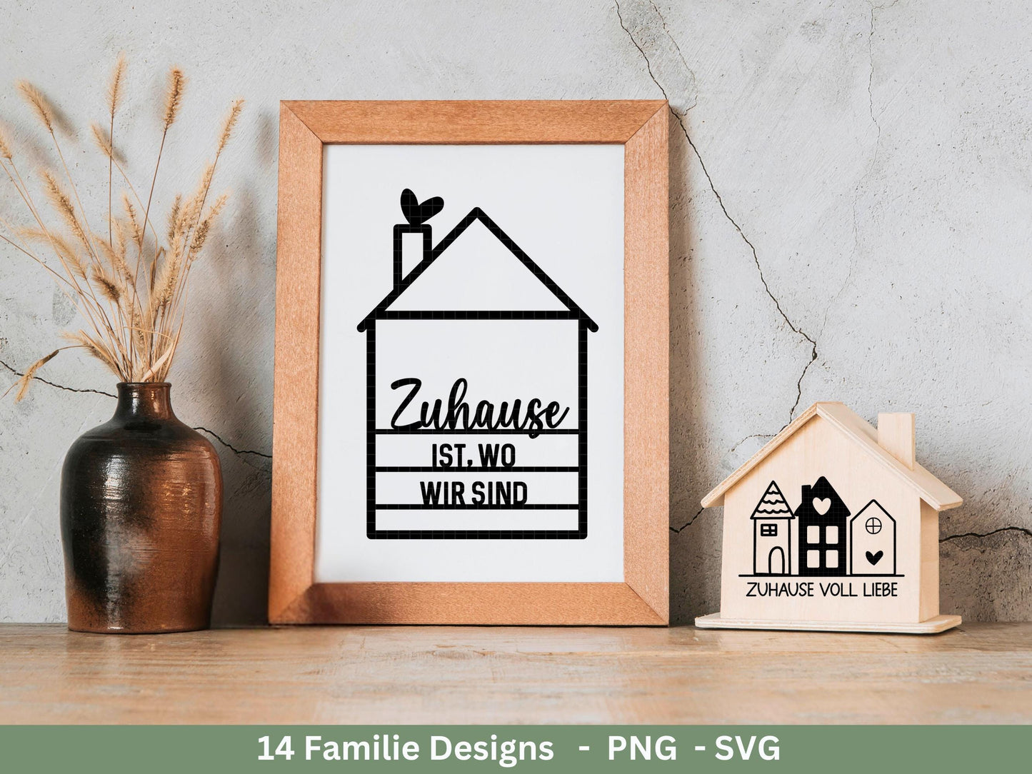Plotterdatei Familie- Plotterdatei Herz svg - Familie svg - Deutsche Sprüche - Plotterdatei Home - Laserdatei Willkommen - Geschenk Familie