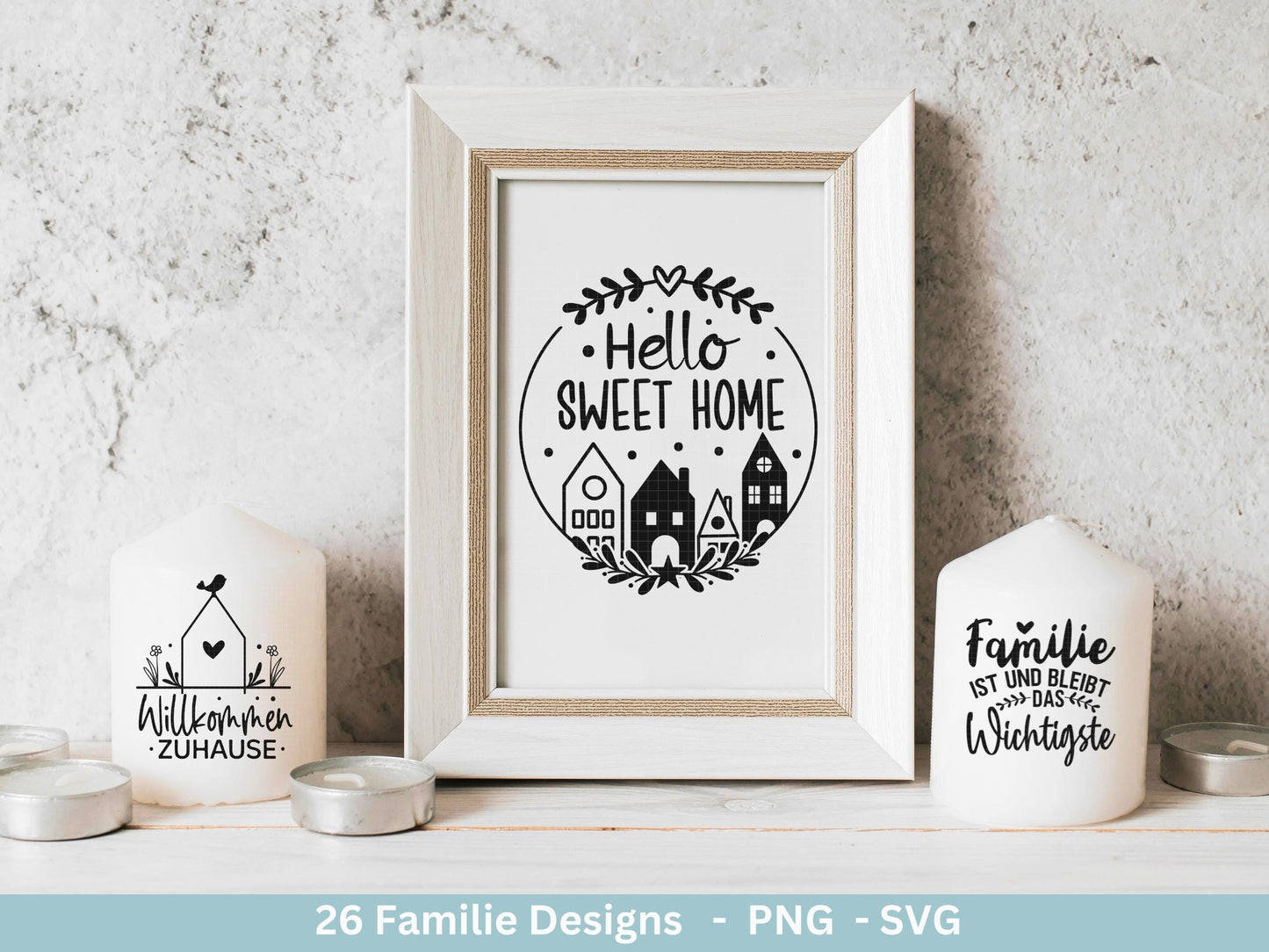 Plotterdatei Familie- Plotterdatei Herz svg - Familie svg - Deutsche Sprüche - Plotterdatei Home - Laserdatei Familie - Home Svg - Vatertag