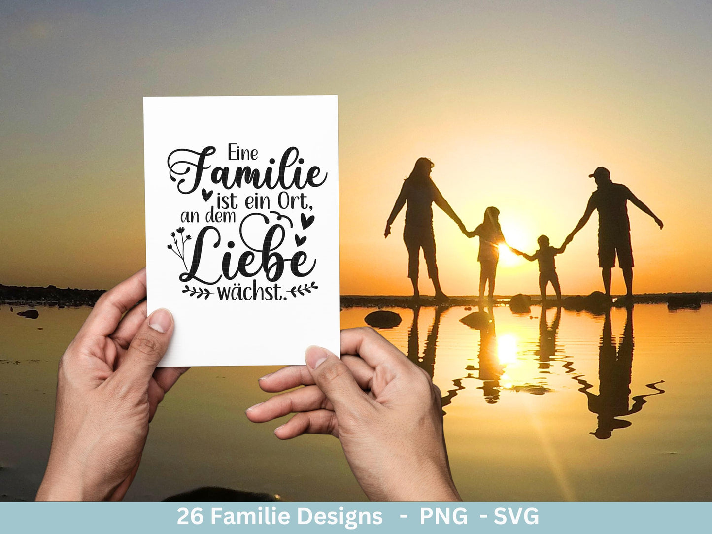 Plotterdatei Familie- Plotterdatei Herz svg - Familie svg - Deutsche Sprüche - Plotterdatei Home - Laserdatei Familie - Home Svg - Vatertag