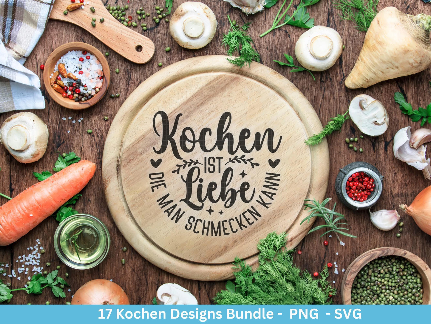 Deutsche Plotterdatei Küche Svg - Kochen Svg - Chefkoch svg - Deutsche Küchensprüche - Laserdatei Kochen - Home Svg - Geschenk Holzbrett