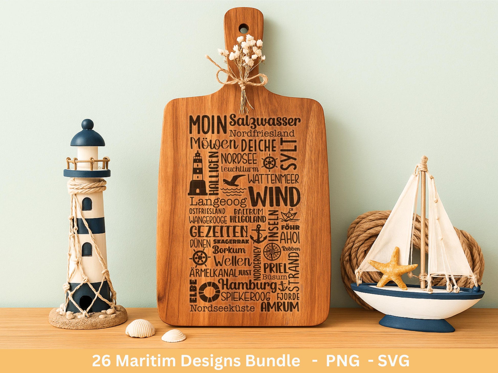 Plotterdatei Strandhäuser Bundle Svg– Strandhaus Svg - Plotterdatei Maritim - Deutsche Sprüche - Meer Svg - Laserdatei Strandhaus Digistamp