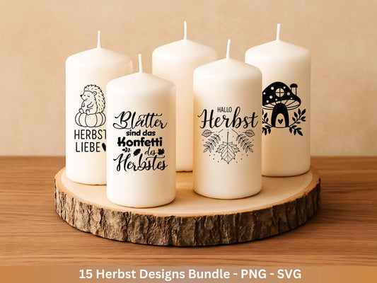 Plotterdatei Herbst - Herbst svg - Herbstkranz - Herbstzauber svg - Laserdatei Herbst - Kürbis svg - Igel svg - Pilz svg - Herbstsprüche Svg