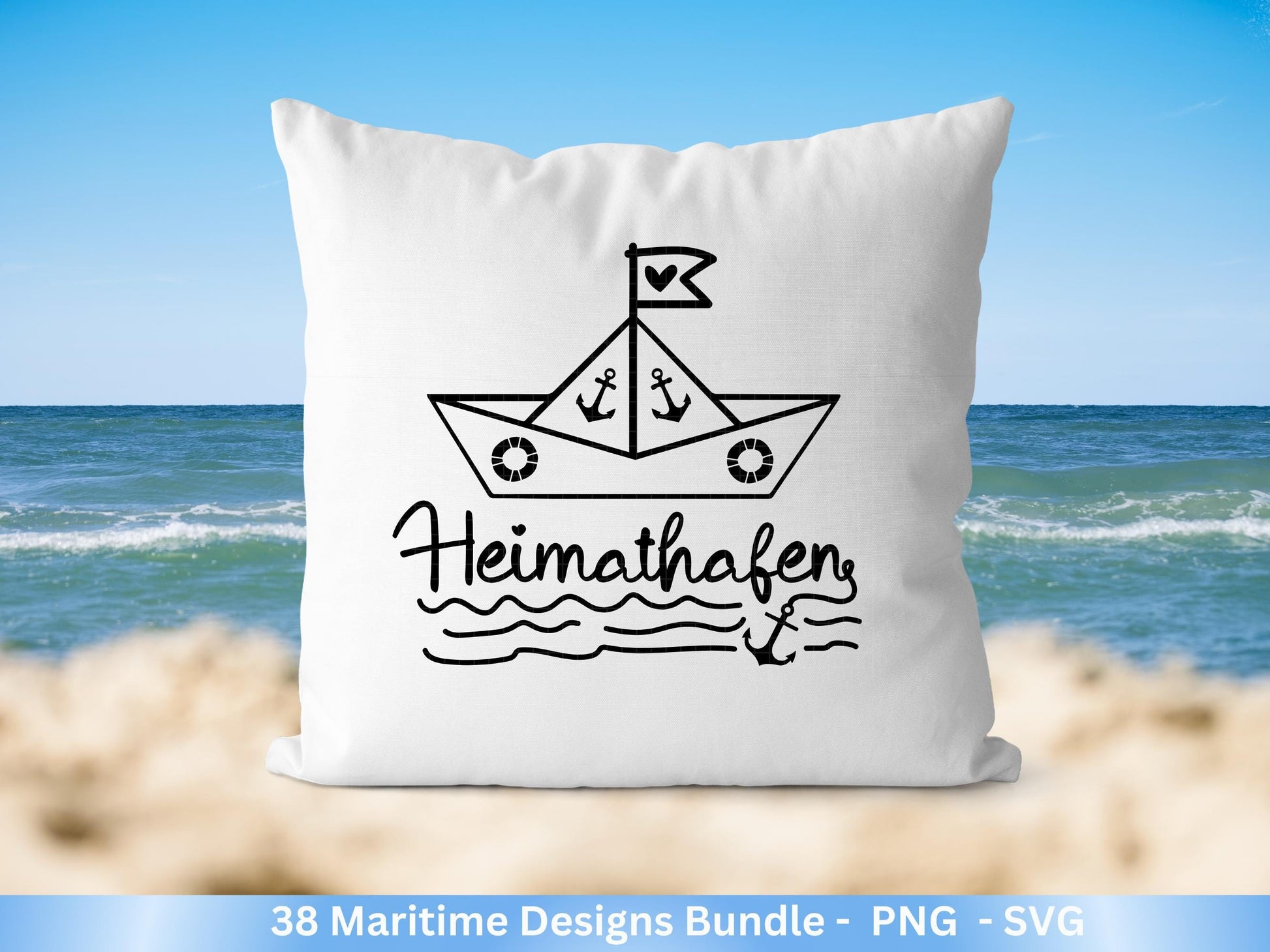Plotterdatei Maritim - Deutsches Maritim Bundle - Moin Plotterdatei - Maritim svg - Laserdatei Maritim -Leuchtturm svg - Möwe svg - Ahoi Svg