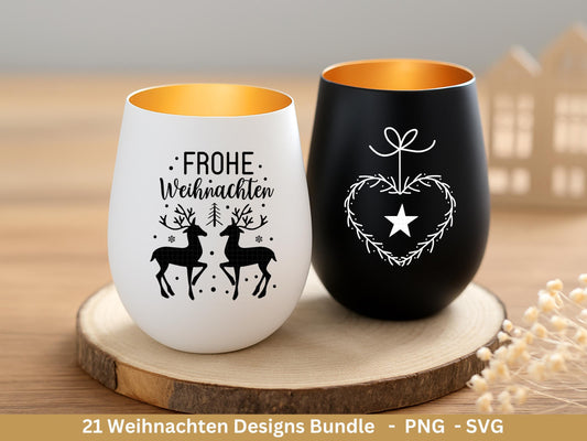 Plotterdatei Weihnachten Svg , Weihnachtshäuser Svg - Weihnachten Laserdatei - Home Svg - Cricut Svg - Winter Svg deutsch - Weihnachtsdeko
