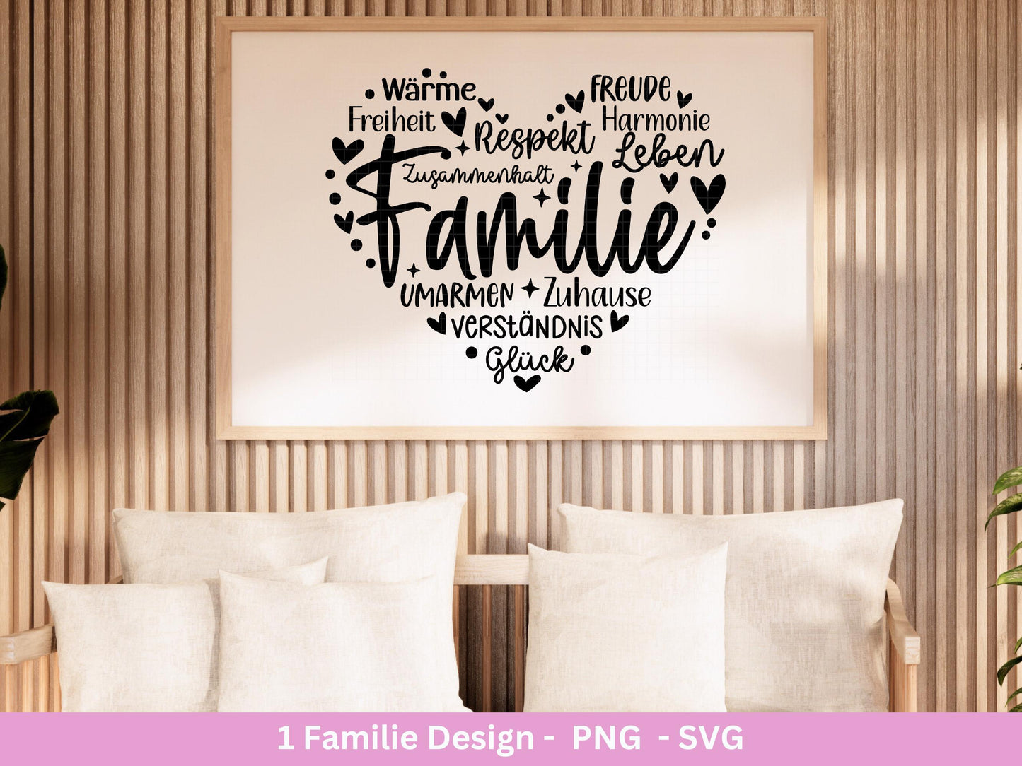 Deutsche Plotterdatei Familie- Plotterdatei Herz svg - Familie svg - Deutsche Sprüche svg - Plotterdatei Geschenk- Cricut - Herz Design