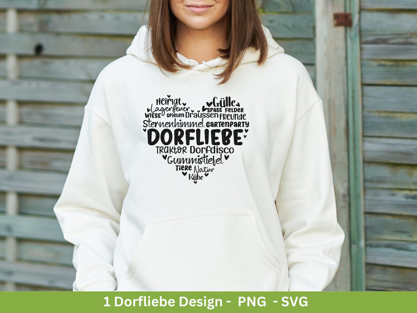 Deutsche Plotterdatei Dorf - Dorfliebe Svg - Herz Svg - Bauernhof svg - Cricut Silhouette - Dorfliebe Zitate - Dorfleben svg - Dorfkind Svg