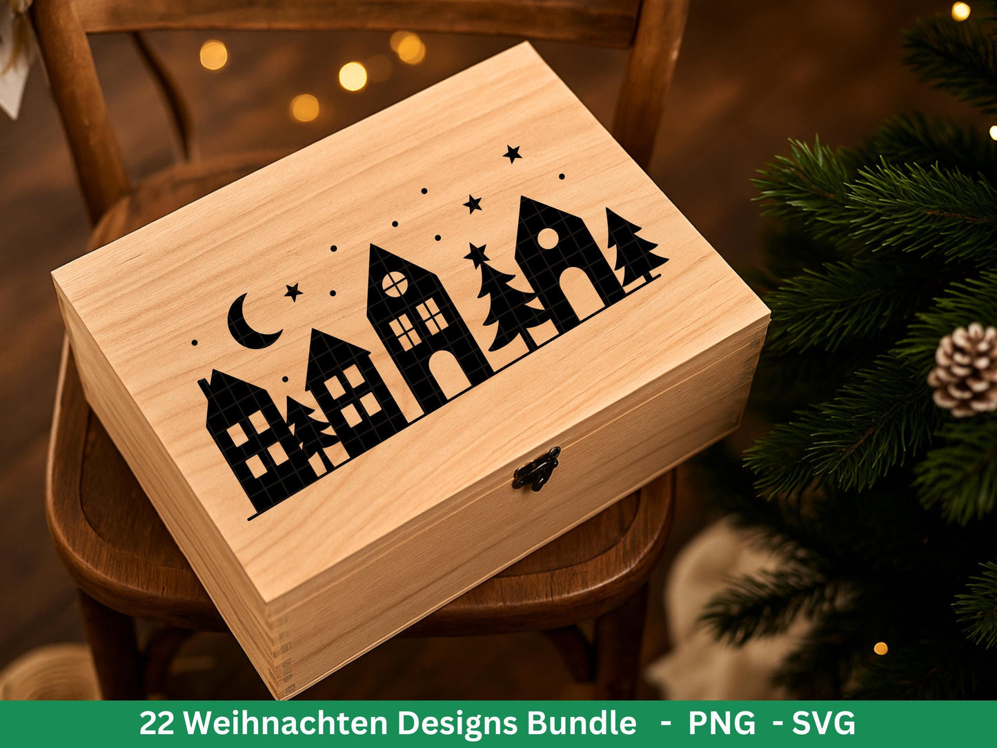 Plotterdatei Weihnachten Svg , Weihnachtshäuser Svg - Weihnachten Laserdatei - Home Svg - Cricut Svg - Weihnachten deutsch - Weihnachtsdeko