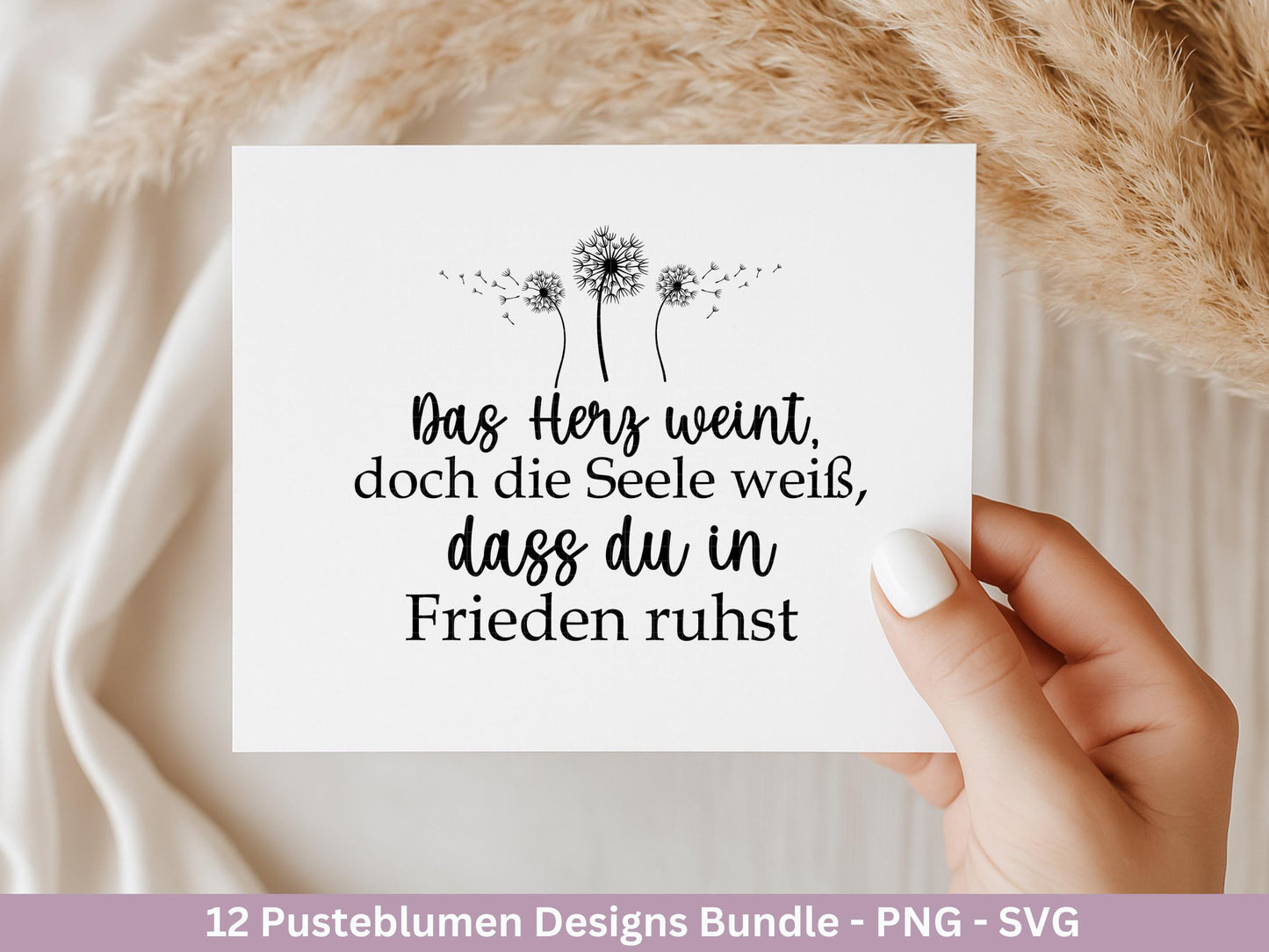 Plotterdatei Trauer - Abschied Svg - Pusteblume Svg Trauerkerzen - Trauersprüche - Trauerkarte - Abschied nehmen - Laserdatei Trauer Cricut