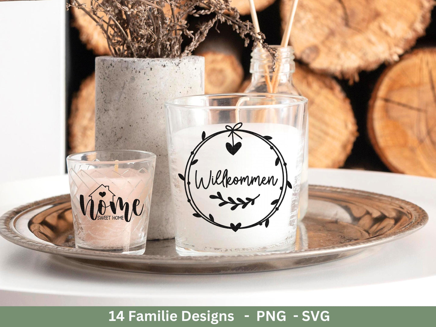 Plotterdatei Familie- Plotterdatei Herz svg - Familie svg - Deutsche Sprüche - Plotterdatei Home - Laserdatei Willkommen - Geschenk Familie