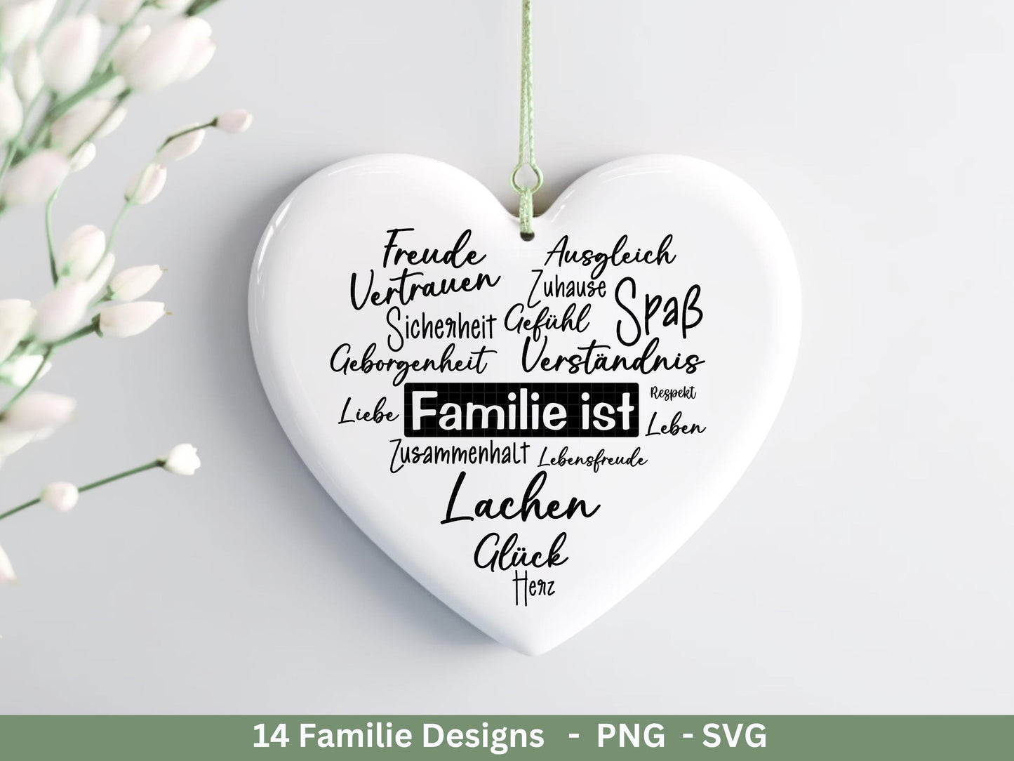 Plotterdatei Familie- Plotterdatei Herz svg - Familie svg - Deutsche Sprüche - Plotterdatei Home - Laserdatei Willkommen - Geschenk Familie