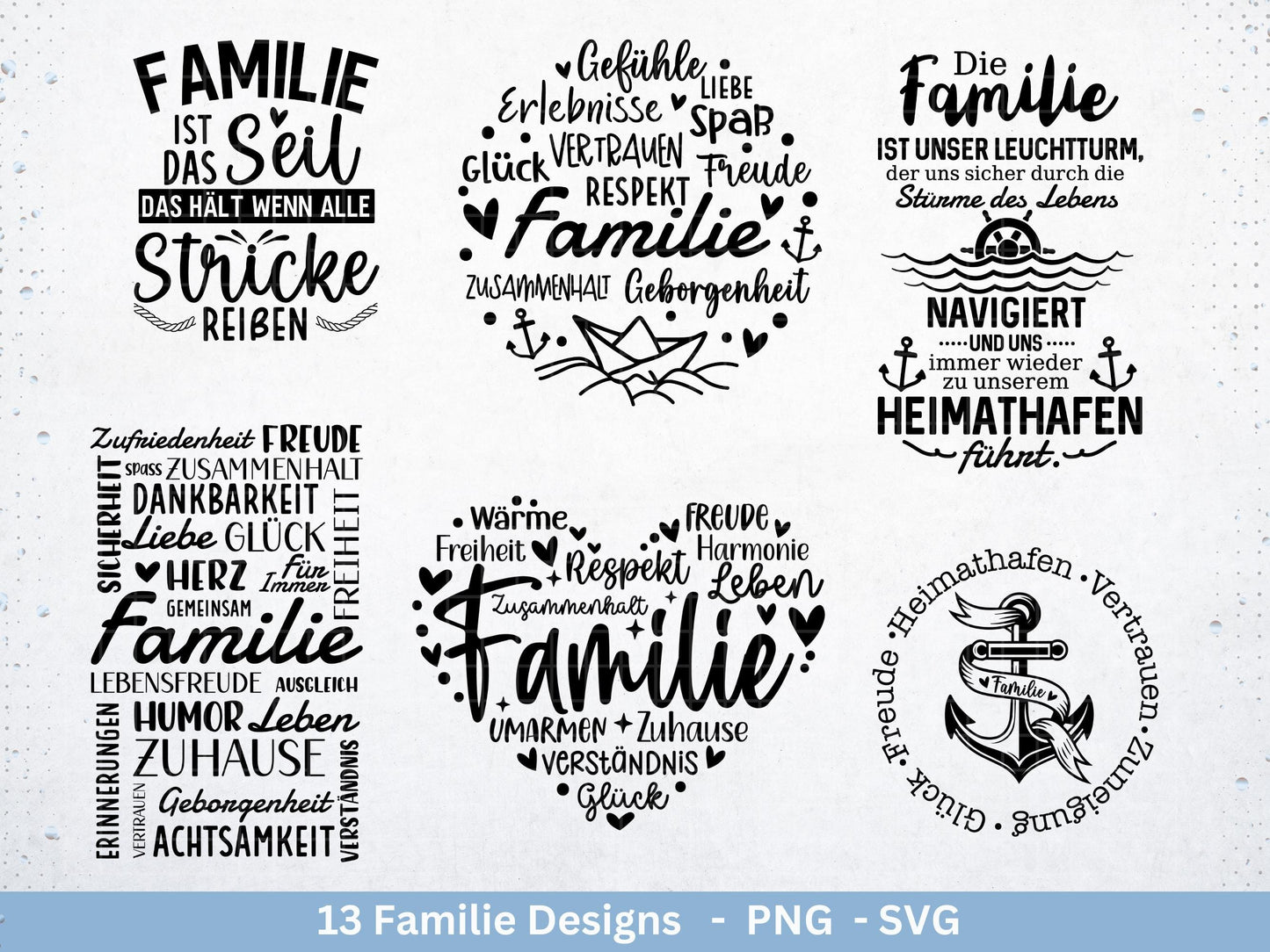 Plotterdatei Familie- Plotterdatei Herz svg - Familie svg - Deutsche Sprüche - Plotterdatei Home - Laserdatei Vatertag - Geschenk Familie